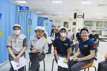 Hà Thành đồng hành cùng Diana Unicharm Bắc Ninh chăm lo sức khỏe người lao động